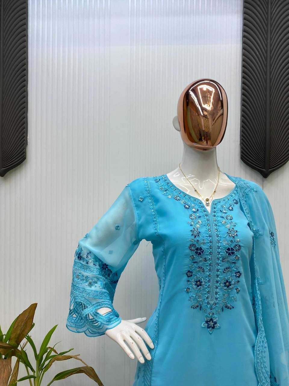 Ynf Georgette RIN141 1974 Suits & Dresses Wholesale Embroidery Suits Georgette Suit Designer Suits Manufacturer
