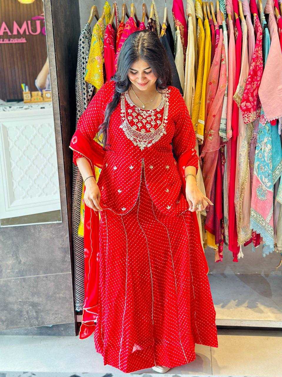 Ynf Georgette RIN141 1977 Lehengas Wholesale Fancy Lehenga Printed Lehenga Embroidered Lehenga Manufacturer