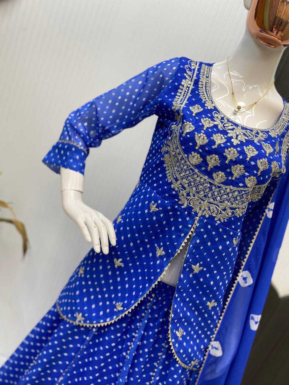 Ynf Georgette RIN141 1977 Lehengas Wholesale Fancy Lehenga Printed Lehenga Embroidered Lehenga Manufacturer