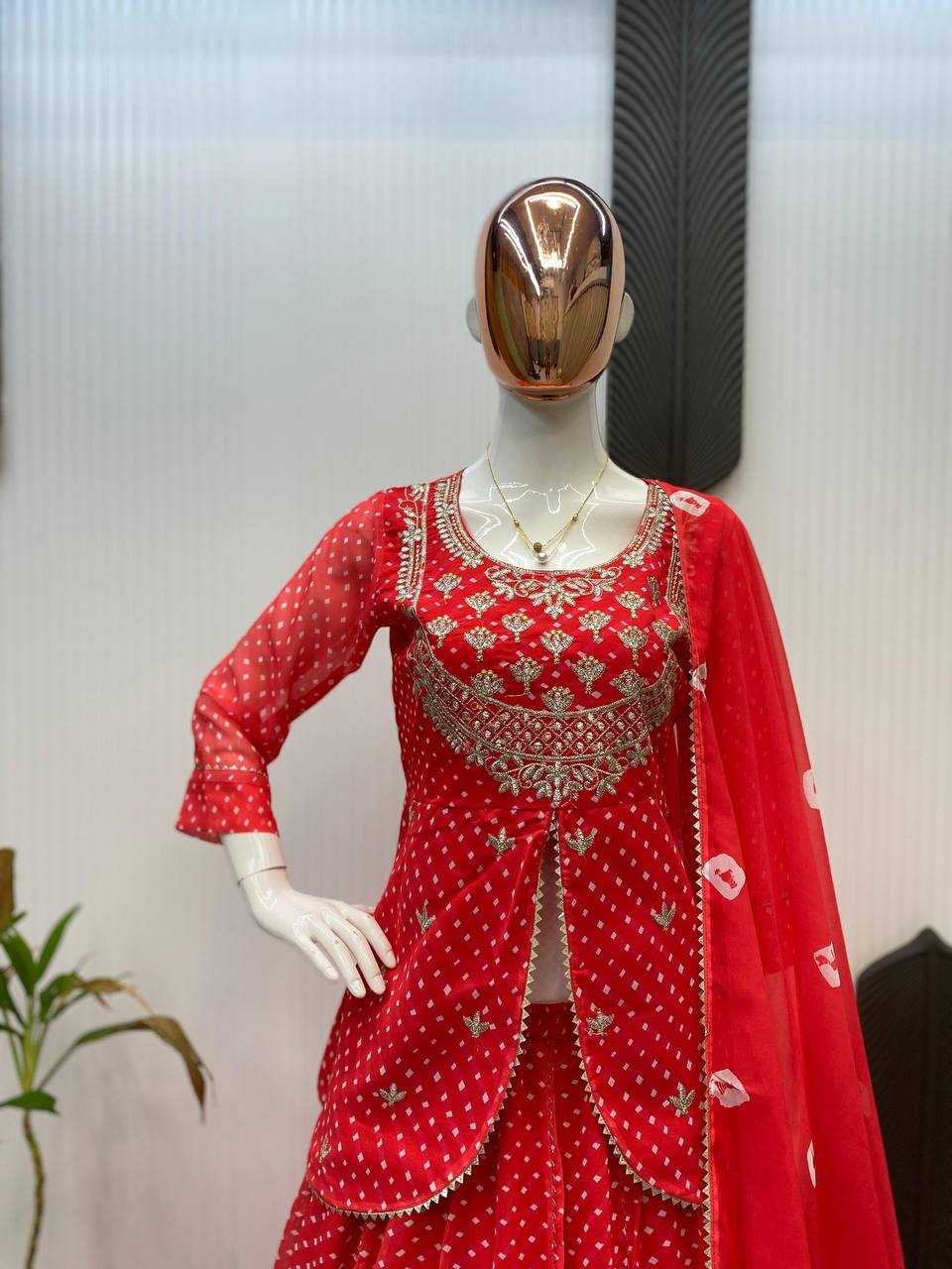 Ynf Georgette RIN141 1977 Lehengas Wholesale Traditional Lehenga Printed Lehenga Lehenga With Dupatta Manufacturer