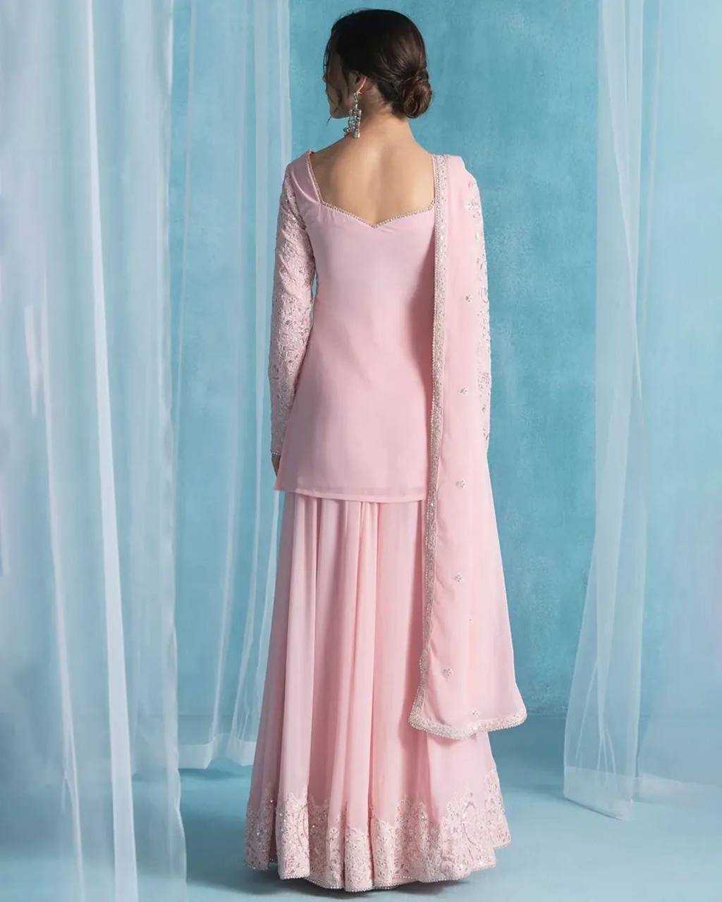 Ynf Georgette RIN141 1979 Suits & Dresses Wedding Collections Festive Collections Wholesale Palazzo Suit Georgette Suit Embroidered Suits Manufacturer