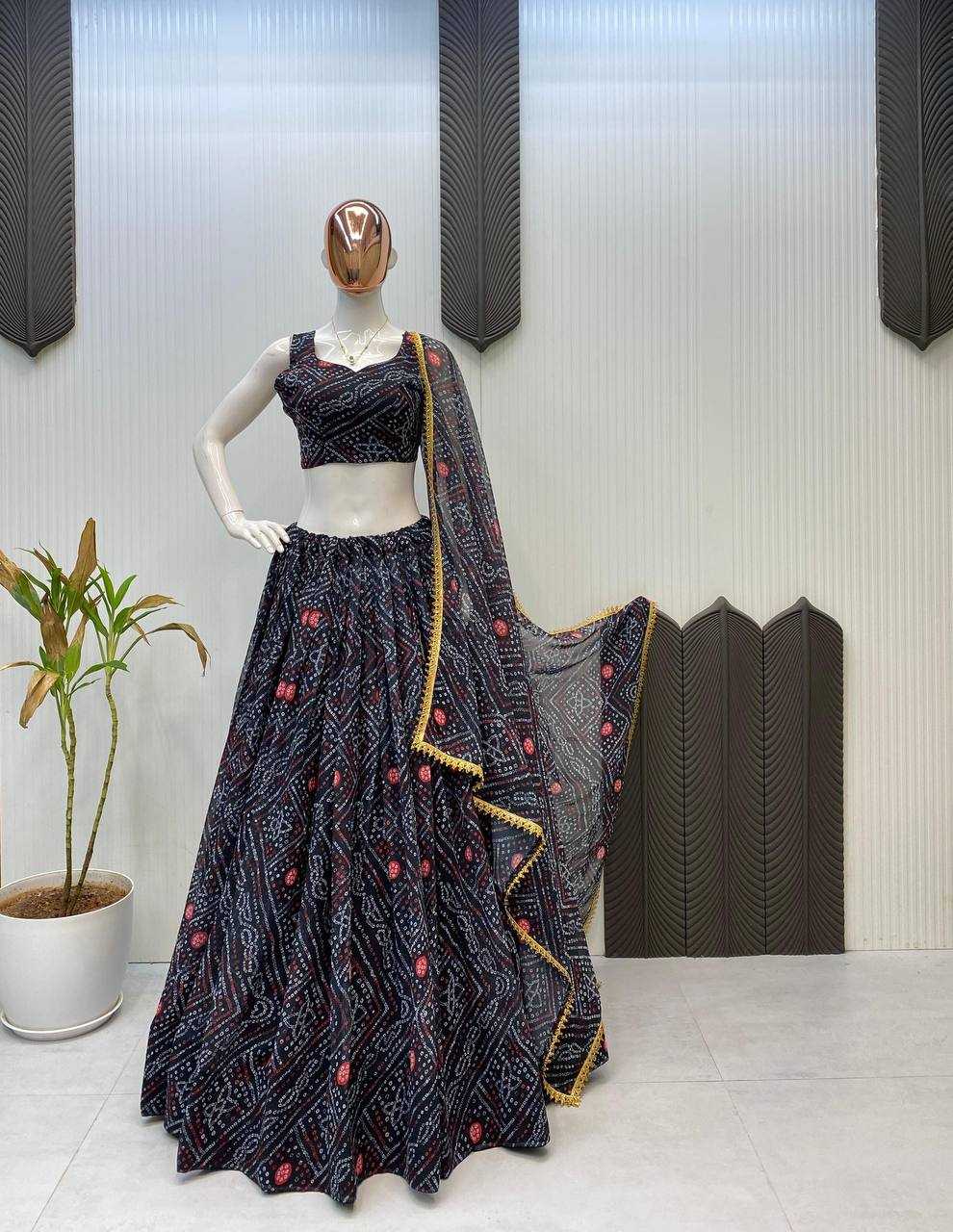 Ynf Georgette RIN141 637 Lehengas Festive Collections Wholesale Georgette Lehenga Navratri Chaniya Choli Manufacturer