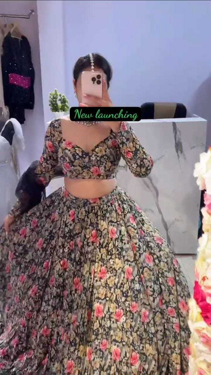 Ynf Georgette RIN157 1067 Lehengas Plus Size Collections Wholesale Designer Lehenga Printed Lehenga Georgette Lehenga Manufacturer