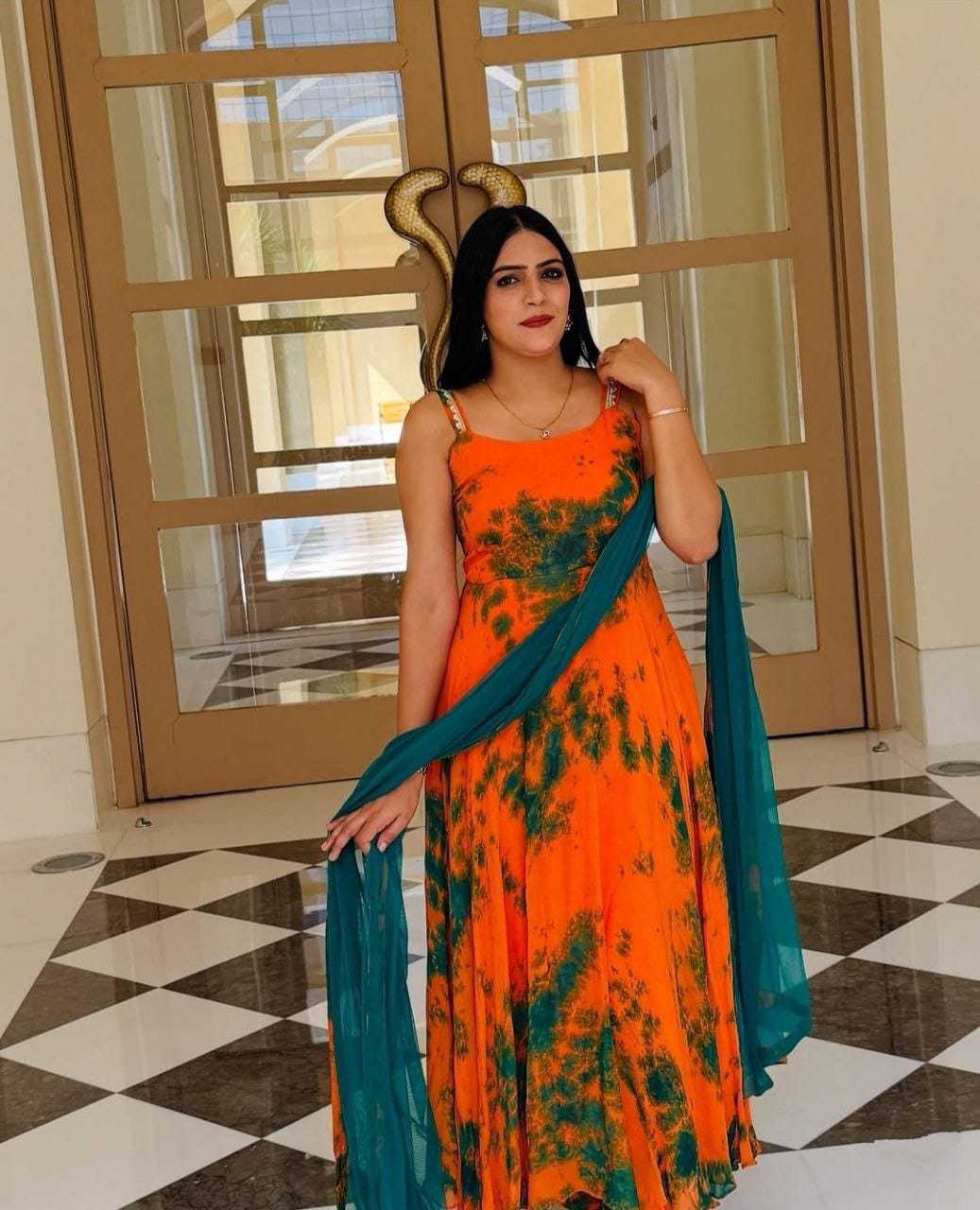 Ynf Georgette RIN157 193 Gowns Plus Size Collections Wholesale Printed Gowns Georgette Gown Designer Gowns Manufacturer