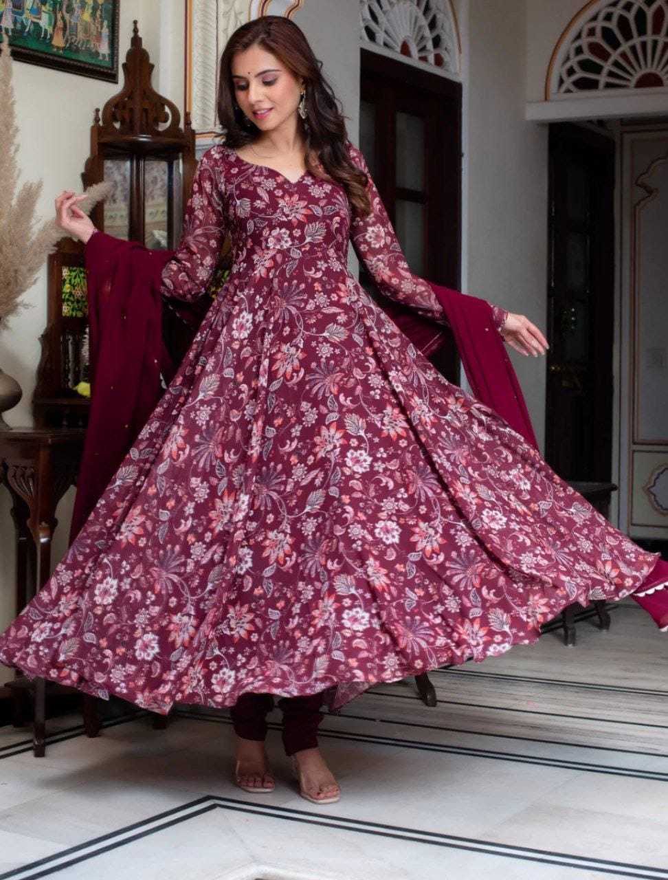 Ynf Georgette RIN157 199 Gowns Plus Size Collections Wholesale Georgette Gown Wedding Gown Designer Gowns Manufacturer