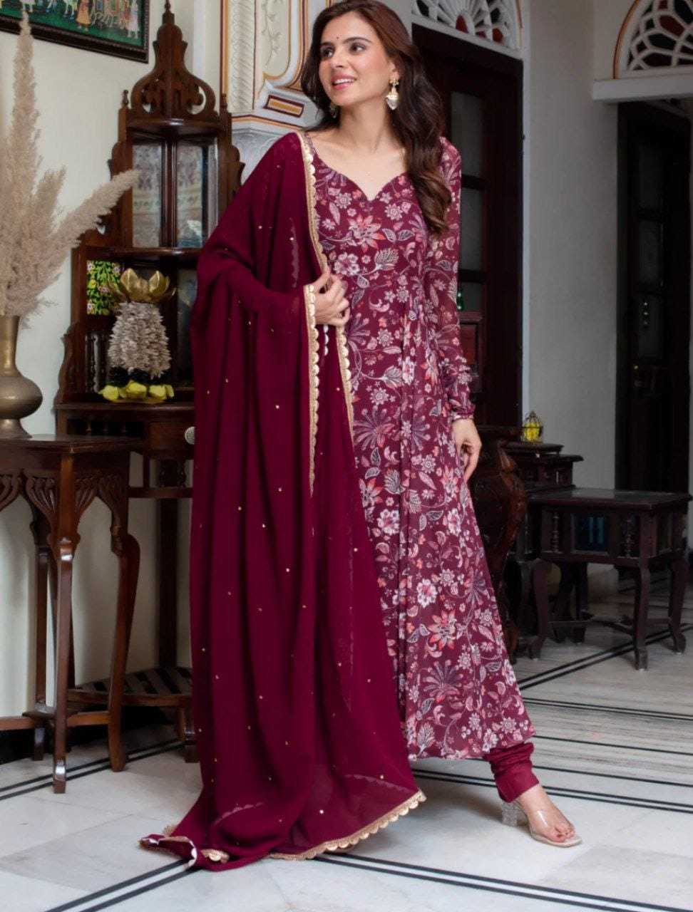 Ynf Georgette RIN157 199 Gowns Plus Size Collections Wholesale Georgette Gown Wedding Gown Designer Gowns Manufacturer