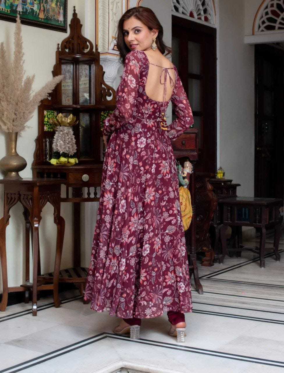 Ynf Georgette RIN157 199 Gowns Plus Size Collections Wholesale Georgette Gown Wedding Gown Designer Gowns Manufacturer