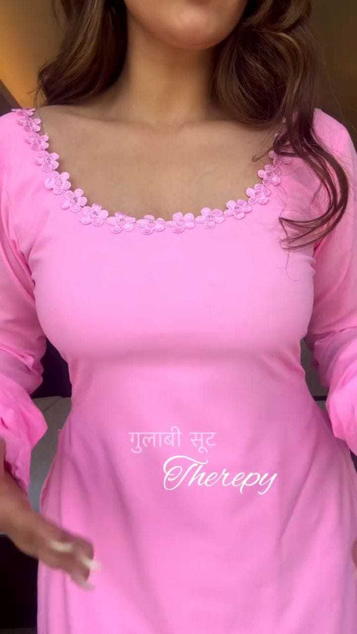 Ynf Georgette RIN157 2106 Suits & Dresses Plus Size Collections Wholesale Palazzo Suit Georgette Suit Pink Salwar Suit Manufacturer