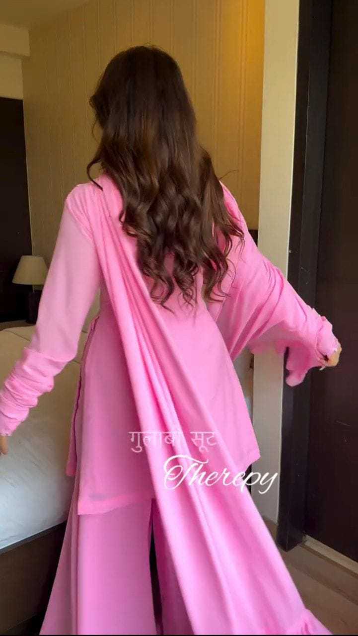 Ynf Georgette RIN157 2106 Suits & Dresses Plus Size Collections Wholesale Palazzo Suit Georgette Suit Pink Salwar Suit Manufacturer