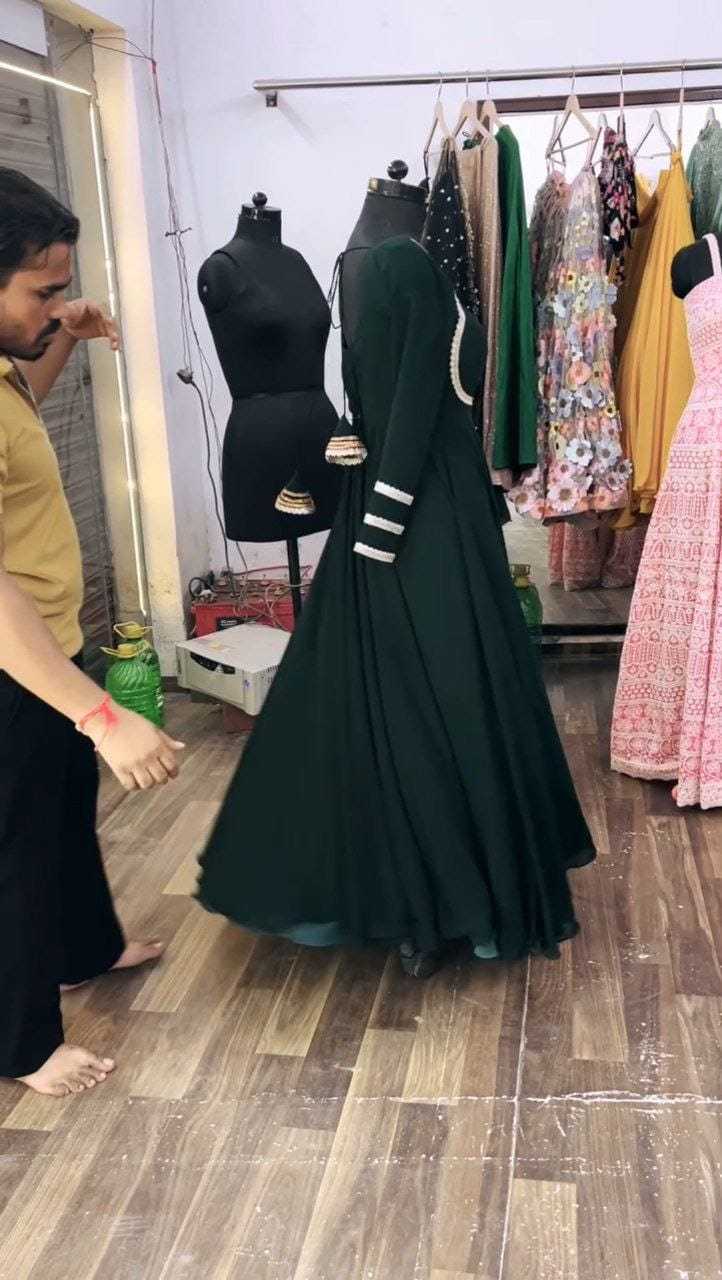 Ynf Georgette RIN157 2117 Gowns Plus Size Collections Wholesale Party Gowns Georgette Gown Designer Gowns Manufacturer
