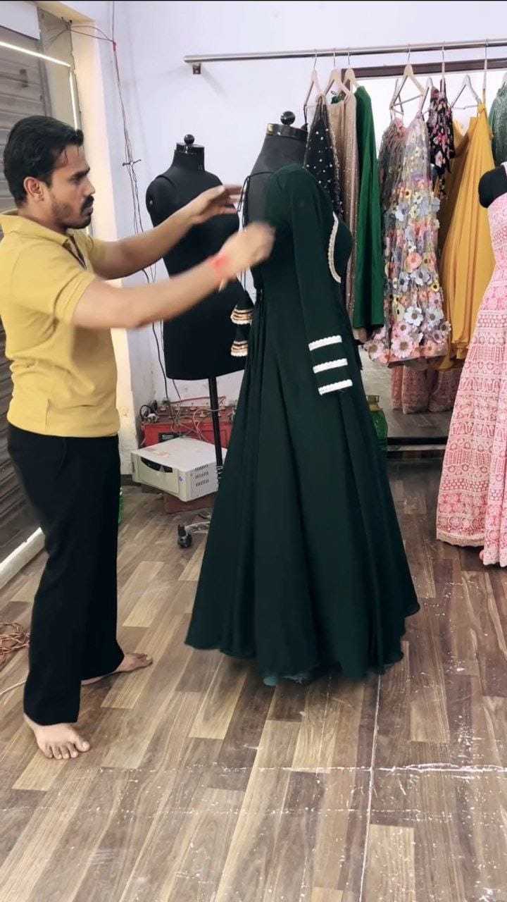 Ynf Georgette RIN157 2117 Gowns Plus Size Collections Wholesale Party Gowns Georgette Gown Designer Gowns Manufacturer