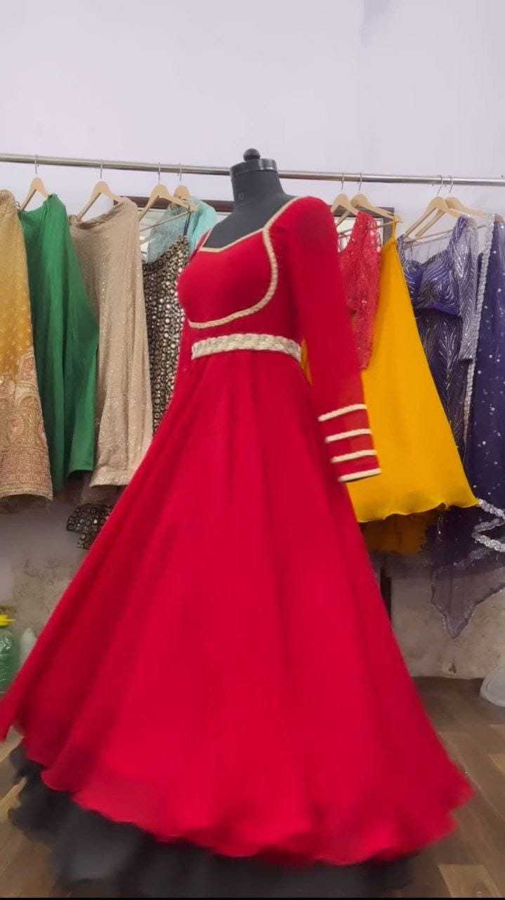 Ynf Georgette RIN157 2118 Gowns Plus Size Collections Wholesale Party Gowns Georgette Gown Wedding Gown Manufacturer