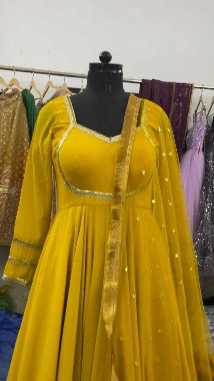 Ynf Georgette RIN157 2120 Gowns Plus Size Collections Wholesale Fancy Gowns Party Gowns Georgette Gown Manufacturer
