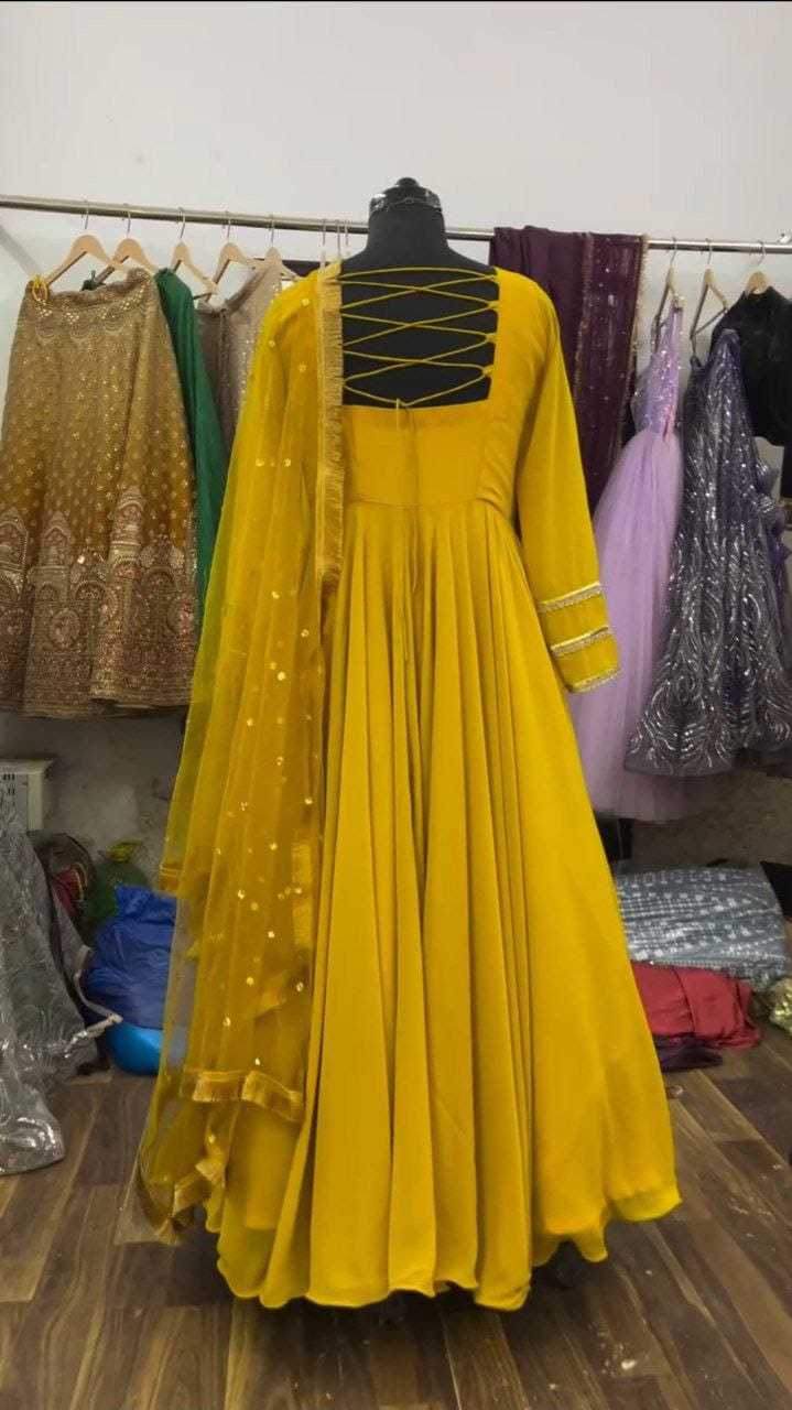 Ynf Georgette RIN157 2120 Gowns Plus Size Collections Wholesale Fancy Gowns Party Gowns Georgette Gown Manufacturer