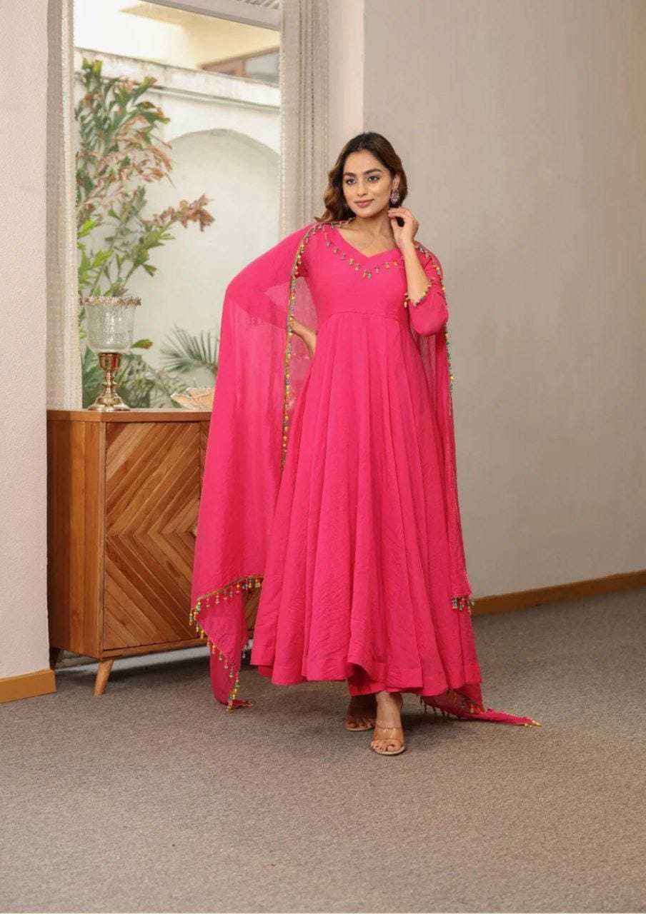 Ynf Georgette RIN157 2124 Gowns Plus Size Collections Wholesale Party Gowns Georgette Gown Red Gown Manufacturer