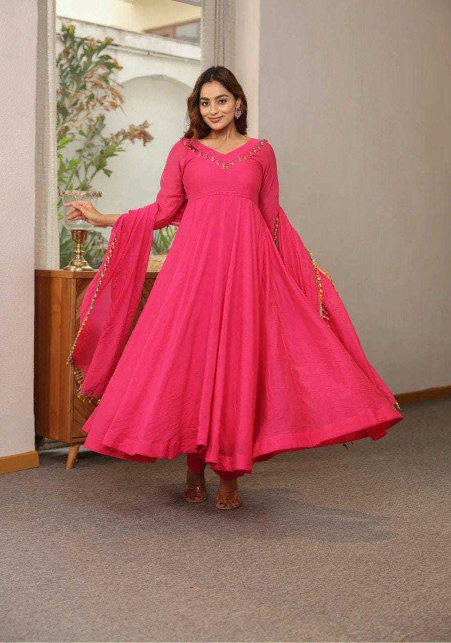 Ynf Georgette RIN157 2124 Gowns Plus Size Collections Wholesale Party Gowns Georgette Gown Red Gown Manufacturer