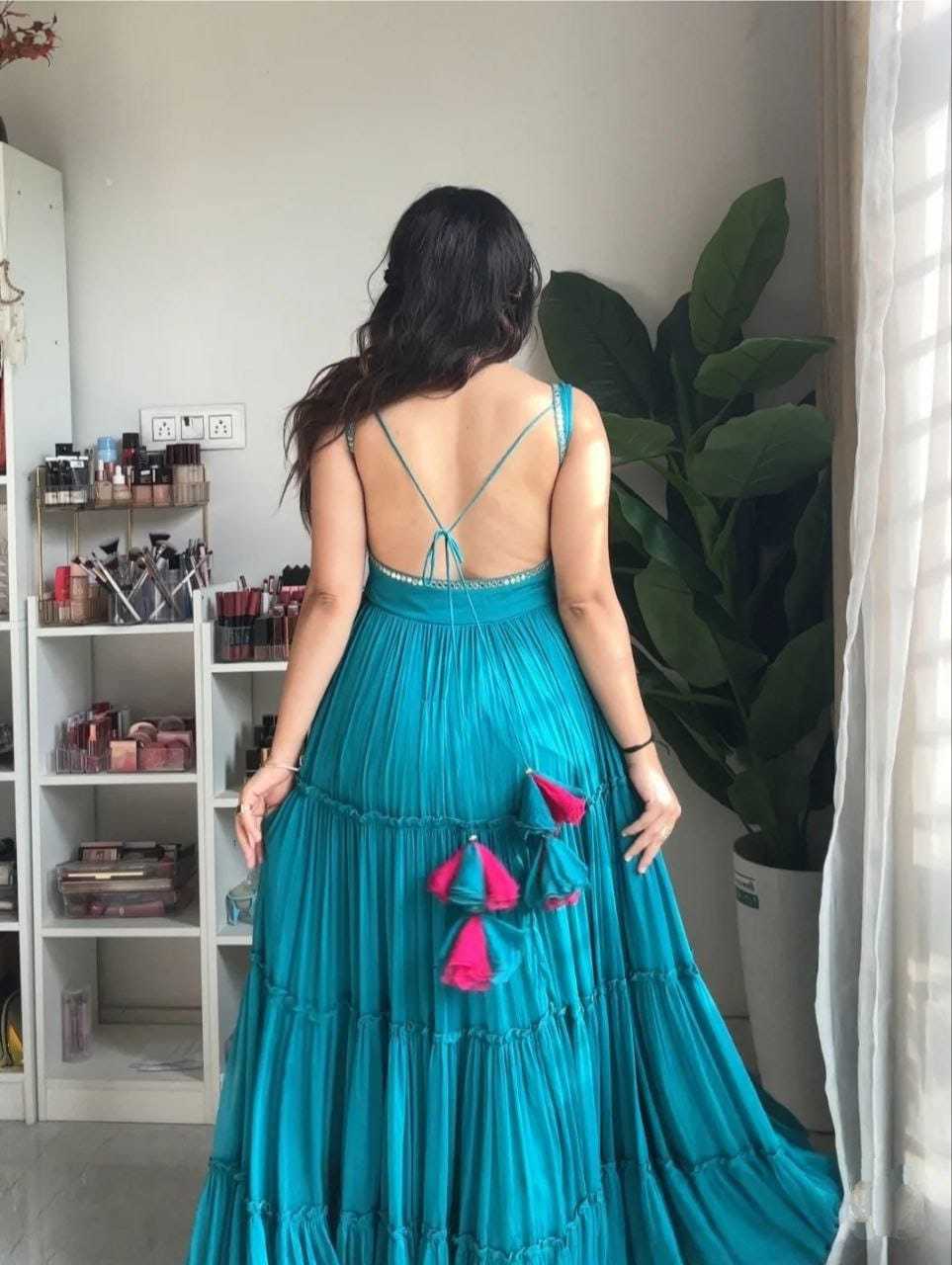 Ynf Georgette RIN157 2127 Gowns Plus Size Collections Wholesale Fancy Gowns Georgette Gown Designer Gowns Manufacturer