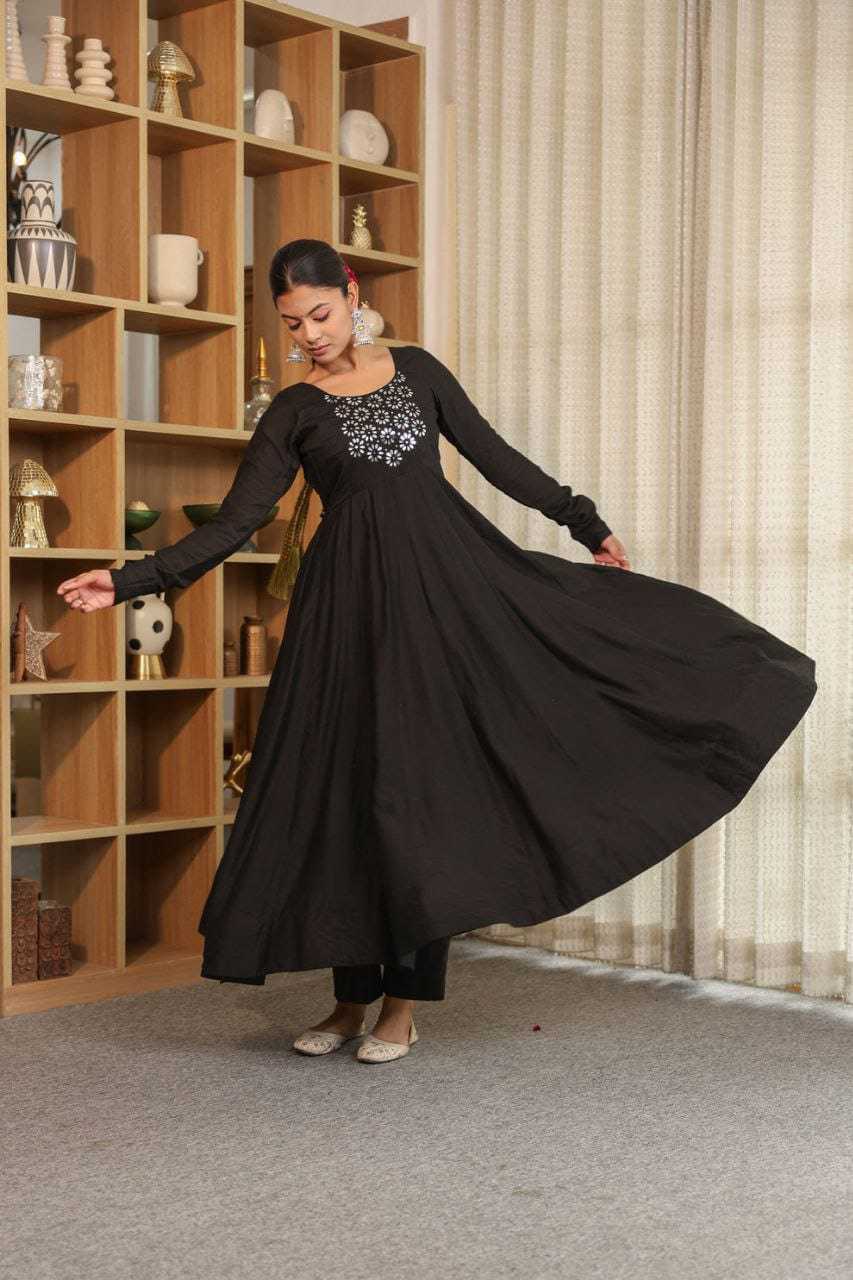 Ynf Georgette RIN157 2141 Gowns Plus Size Collections Wholesale Party Gowns Georgette Gown Black Gown Manufacturer