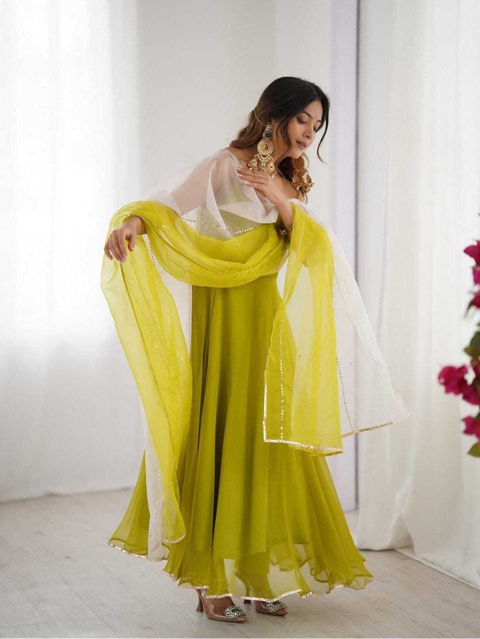 Ynf Georgette RIN157 2142 Gowns Plus Size Collections Wholesale Party Gowns Georgette Gown Designer Gowns Manufacturer