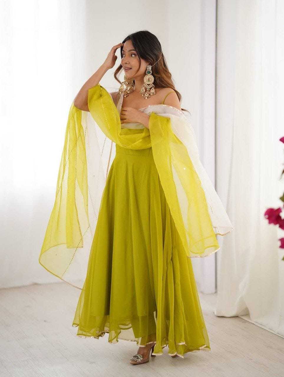 Ynf Georgette RIN157 2142 Gowns Plus Size Collections Wholesale Party Gowns Georgette Gown Designer Gowns Manufacturer