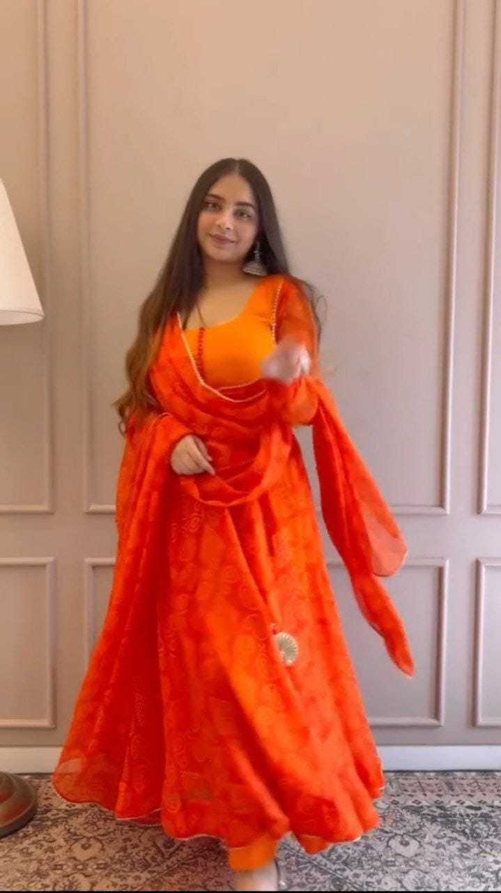 Ynf Georgette RIN157 216 Gowns Plus Size Collections Wholesale Printed Gowns Georgette Gown Designer Gowns Manufacturer
