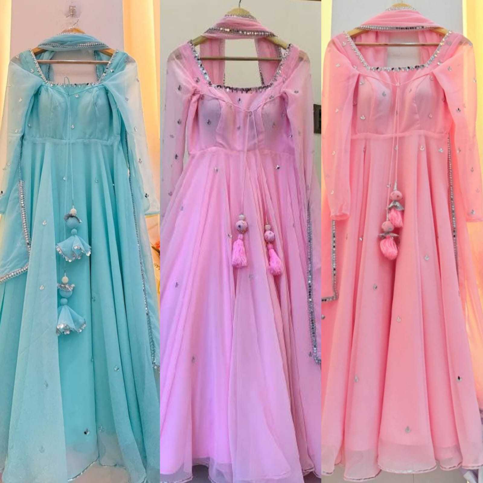 Ynf Georgette RIN157 3169 Gowns Plus Size Collections Wholesale Party Gowns Georgette Gown Designer Gowns Manufacturer