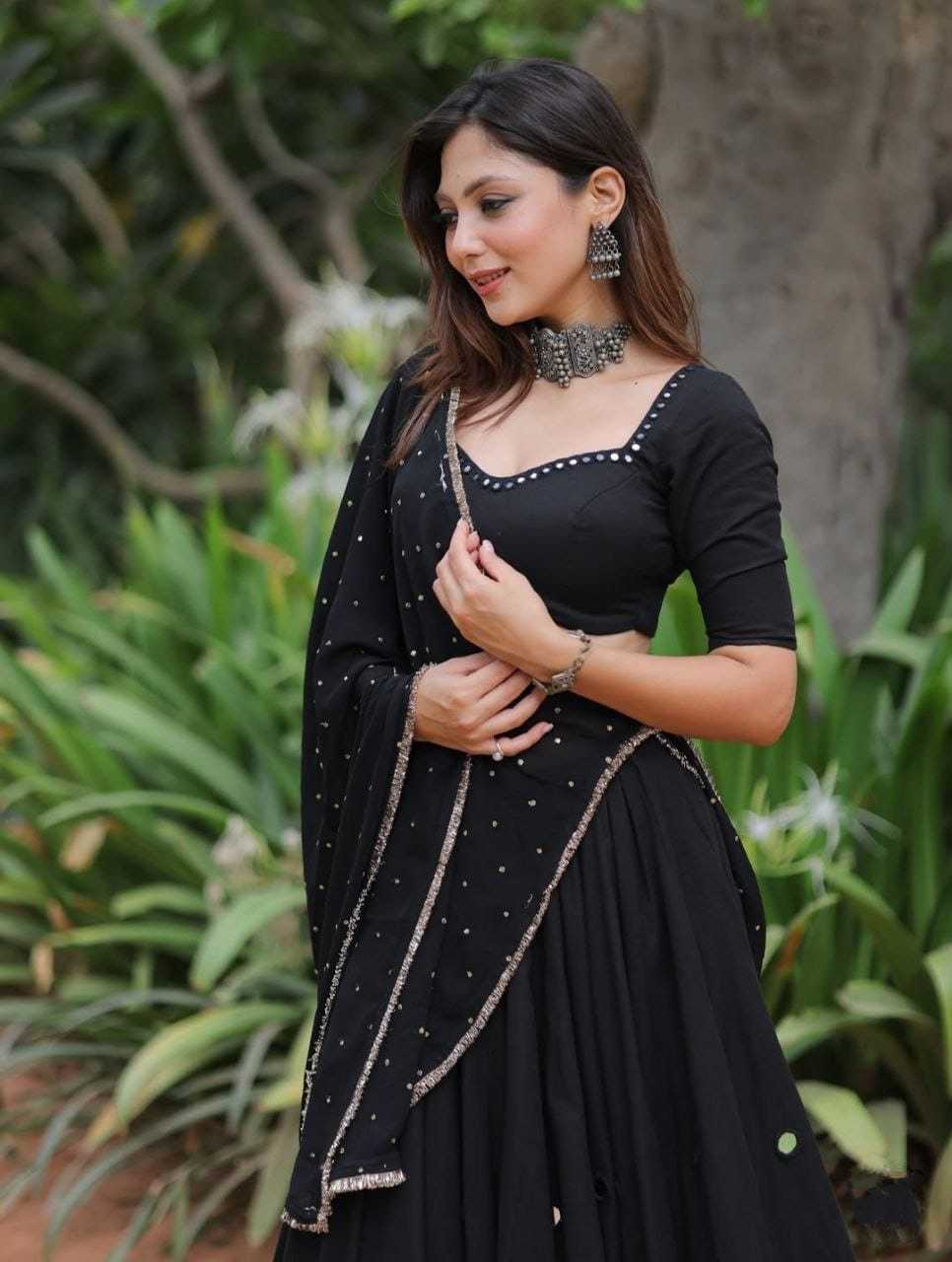 Ynf Georgette RIN157 NAVRATRI NIGHTS-08 Lehengas Festive Collections Plus Size Collections Wholesale Designer Lehenga Georgette Lehenga Navratri Chaniya Choli Manufacturer