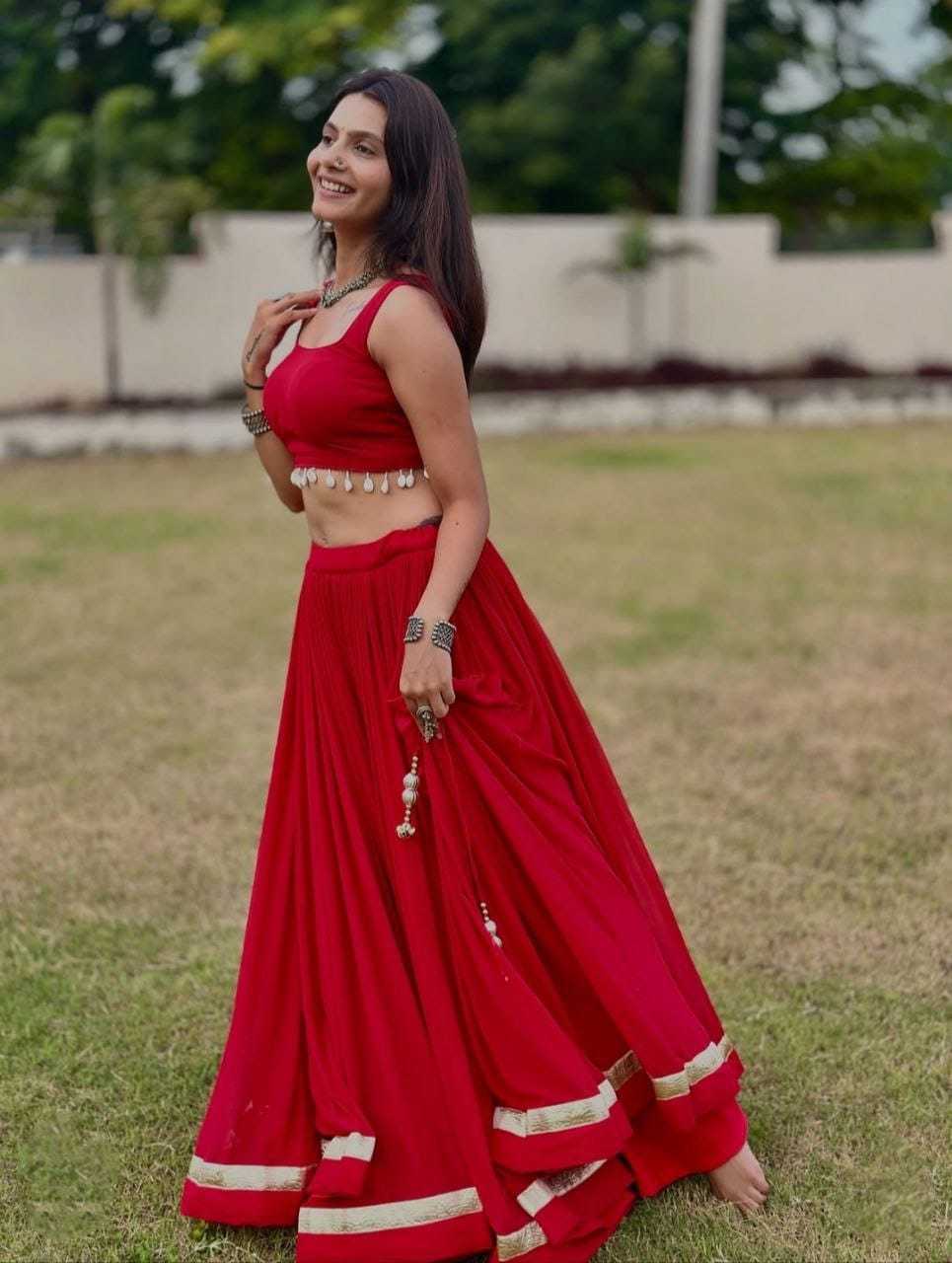 Ynf Georgette RIN157 NAVRATRI NIGHTS-11 Lehengas Festive Collections Plus Size Collections Wholesale Georgette Lehenga Red Lehenga Navratri Chaniya Choli Manufacturer