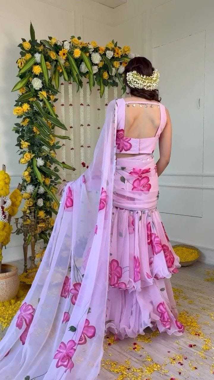 Ynf Georgette RIN157 PBS23 Sarees Wholesale Ready To Wear Sarees Printed Sarees Georgette Sarees Manufacturer