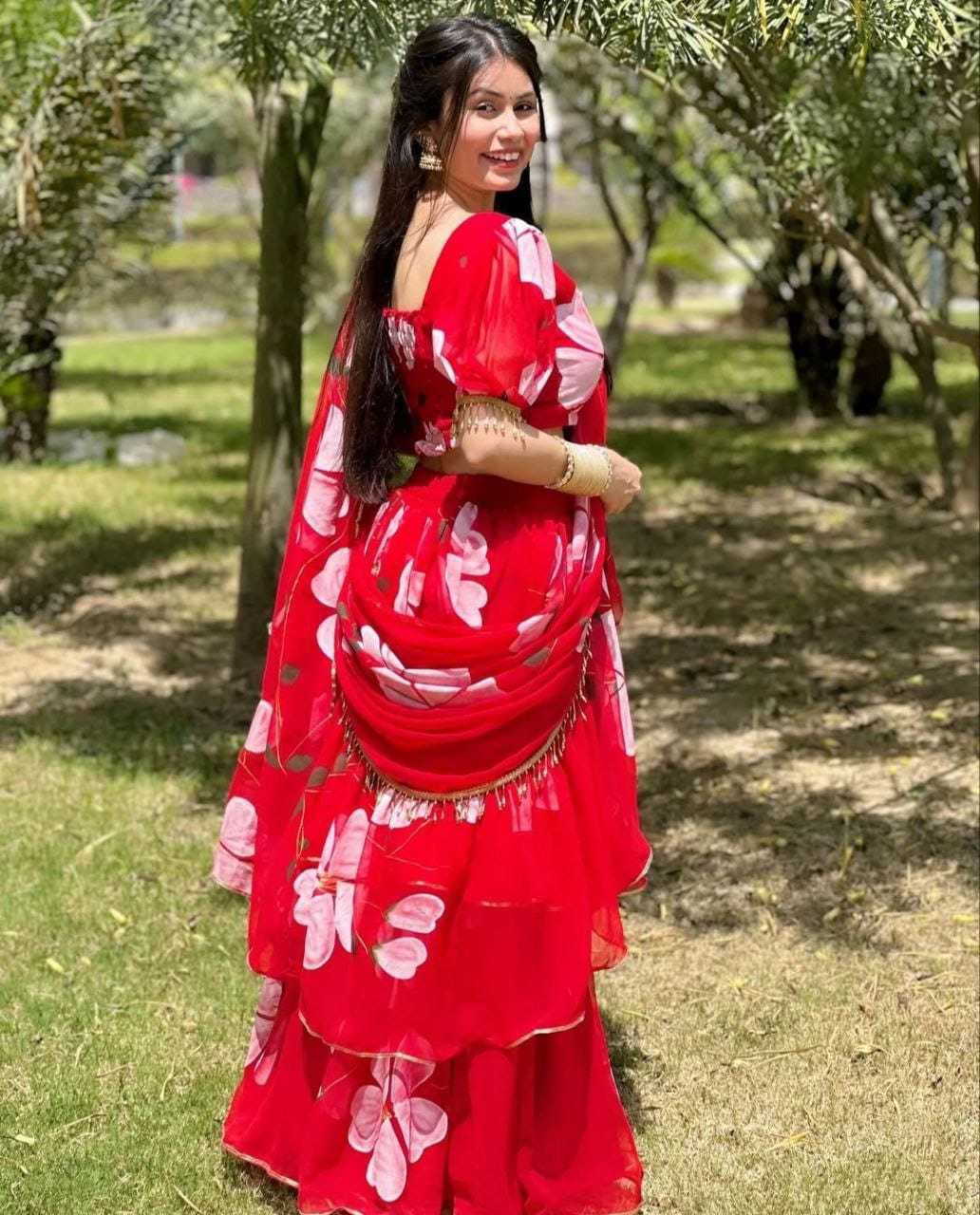Ynf Georgette RIN157 PBS26 Sarees Lehengas Wholesale Lehenga Sarees Wedding Lehenga Georgette Lehenga Manufacturer