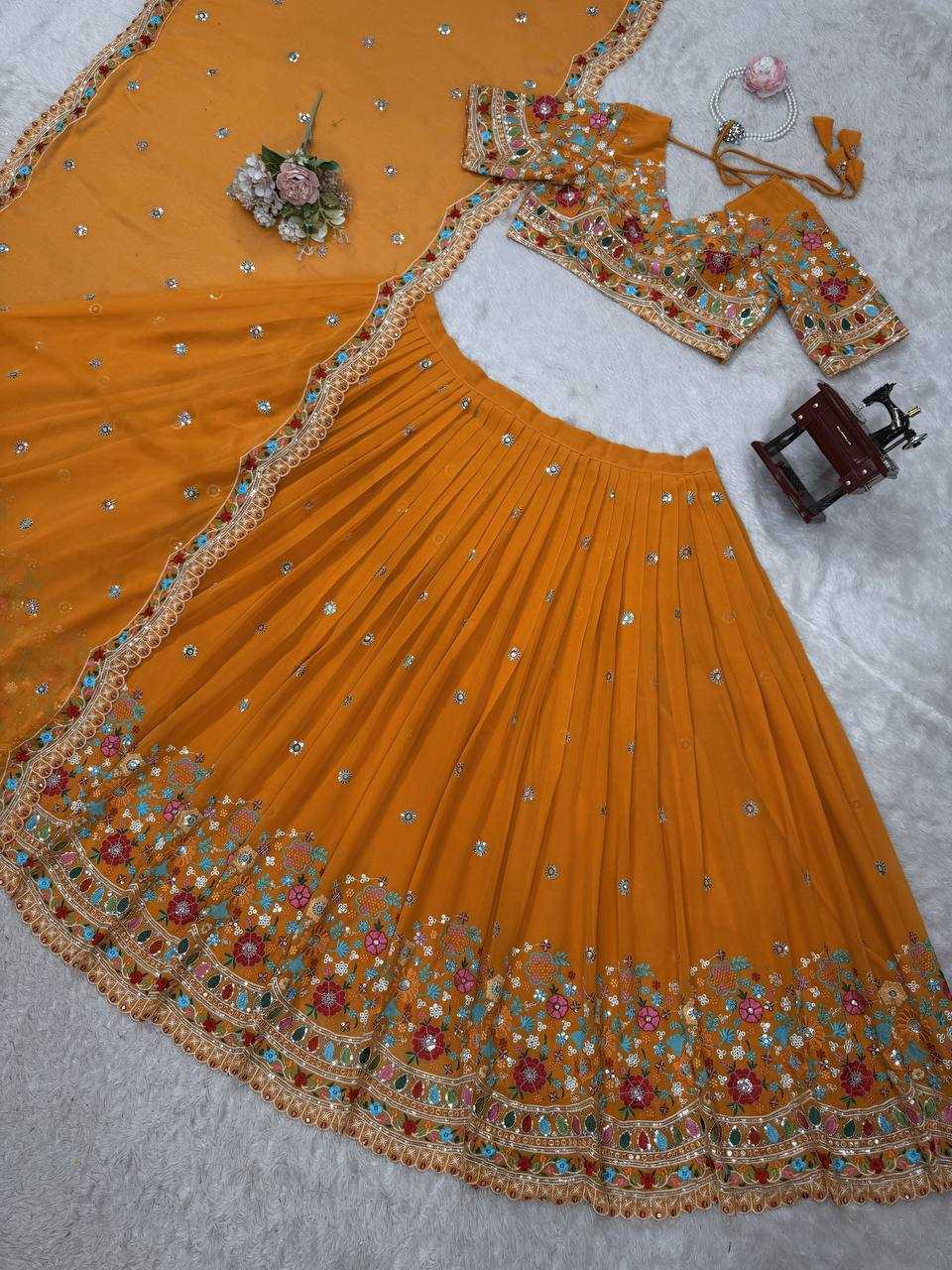 Ynf Georgette RIN162 358 Lehengas Wholesale Traditional Lehenga Embroidered Lehenga Georgette Lehenga Manufacturer