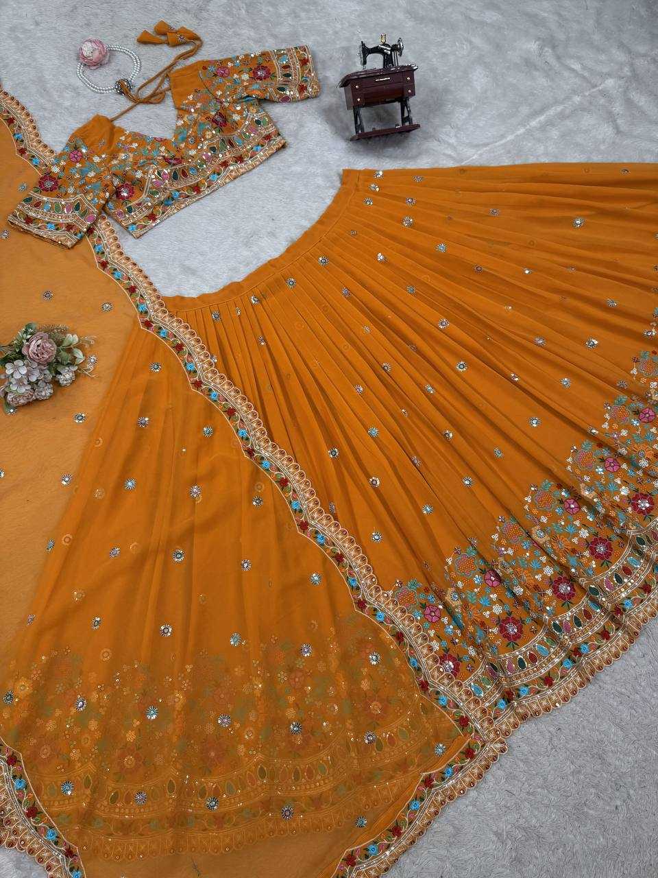 Ynf Georgette RIN162 358 Lehengas Wholesale Traditional Lehenga Embroidered Lehenga Georgette Lehenga Manufacturer