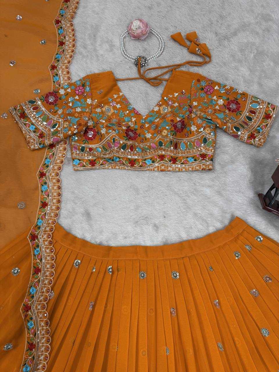 Ynf Georgette RIN162 358 Lehengas Wholesale Traditional Lehenga Embroidered Lehenga Georgette Lehenga Manufacturer