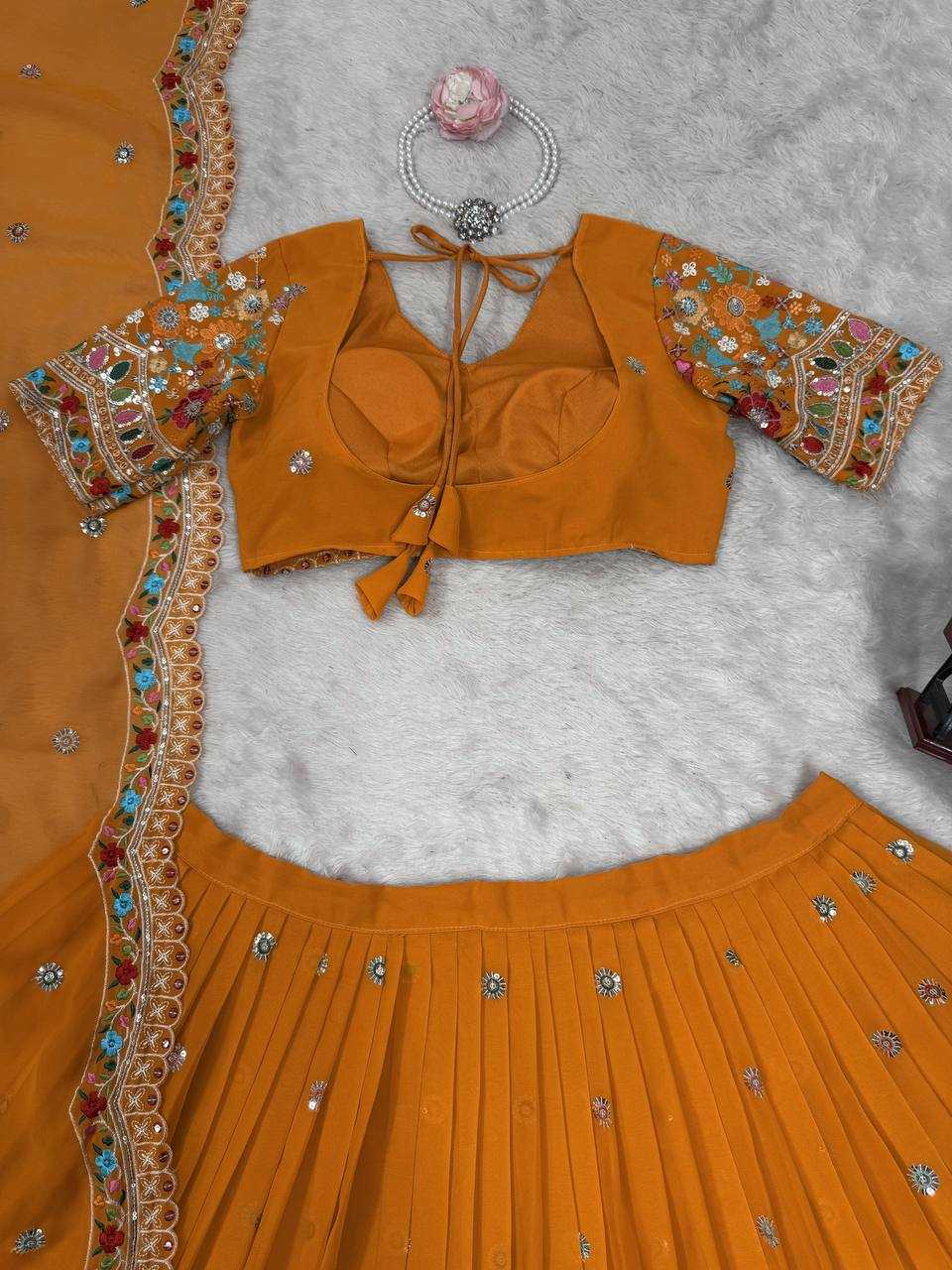 Ynf Georgette RIN162 358 Lehengas Wholesale Traditional Lehenga Embroidered Lehenga Georgette Lehenga Manufacturer