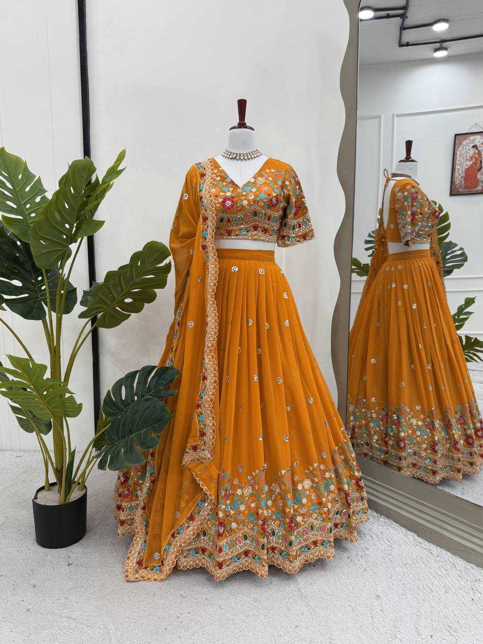 Ynf Georgette RIN162 358 Lehengas Wholesale Traditional Lehenga Embroidered Lehenga Georgette Lehenga Manufacturer