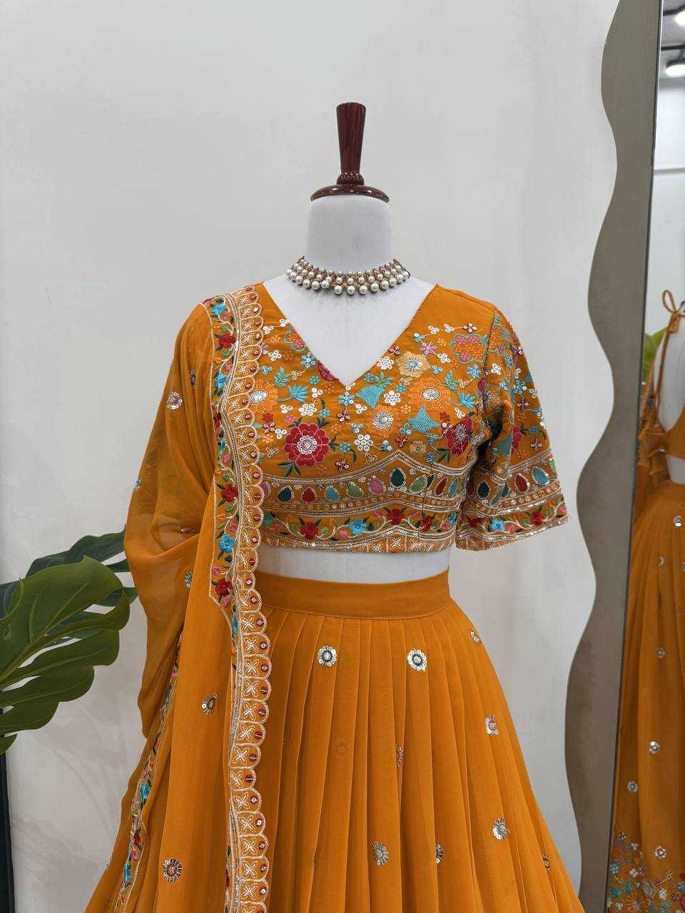 Ynf Georgette RIN162 358 Lehengas Wholesale Traditional Lehenga Embroidered Lehenga Georgette Lehenga Manufacturer
