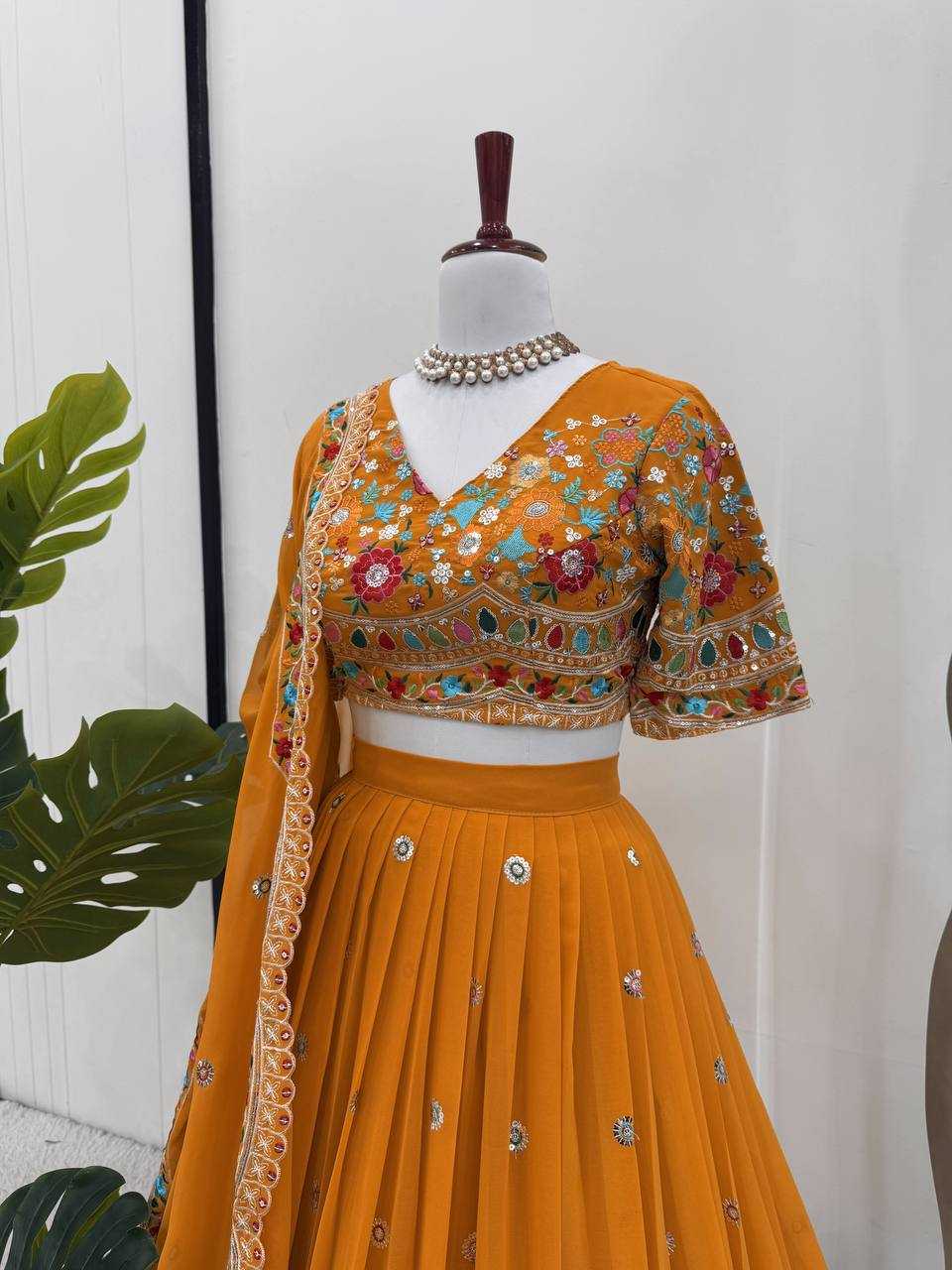 Ynf Georgette RIN162 358 Lehengas Wholesale Traditional Lehenga Embroidered Lehenga Georgette Lehenga Manufacturer