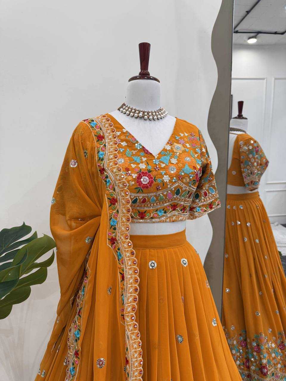 Ynf Georgette RIN162 358 Lehengas Wholesale Traditional Lehenga Embroidered Lehenga Georgette Lehenga Manufacturer