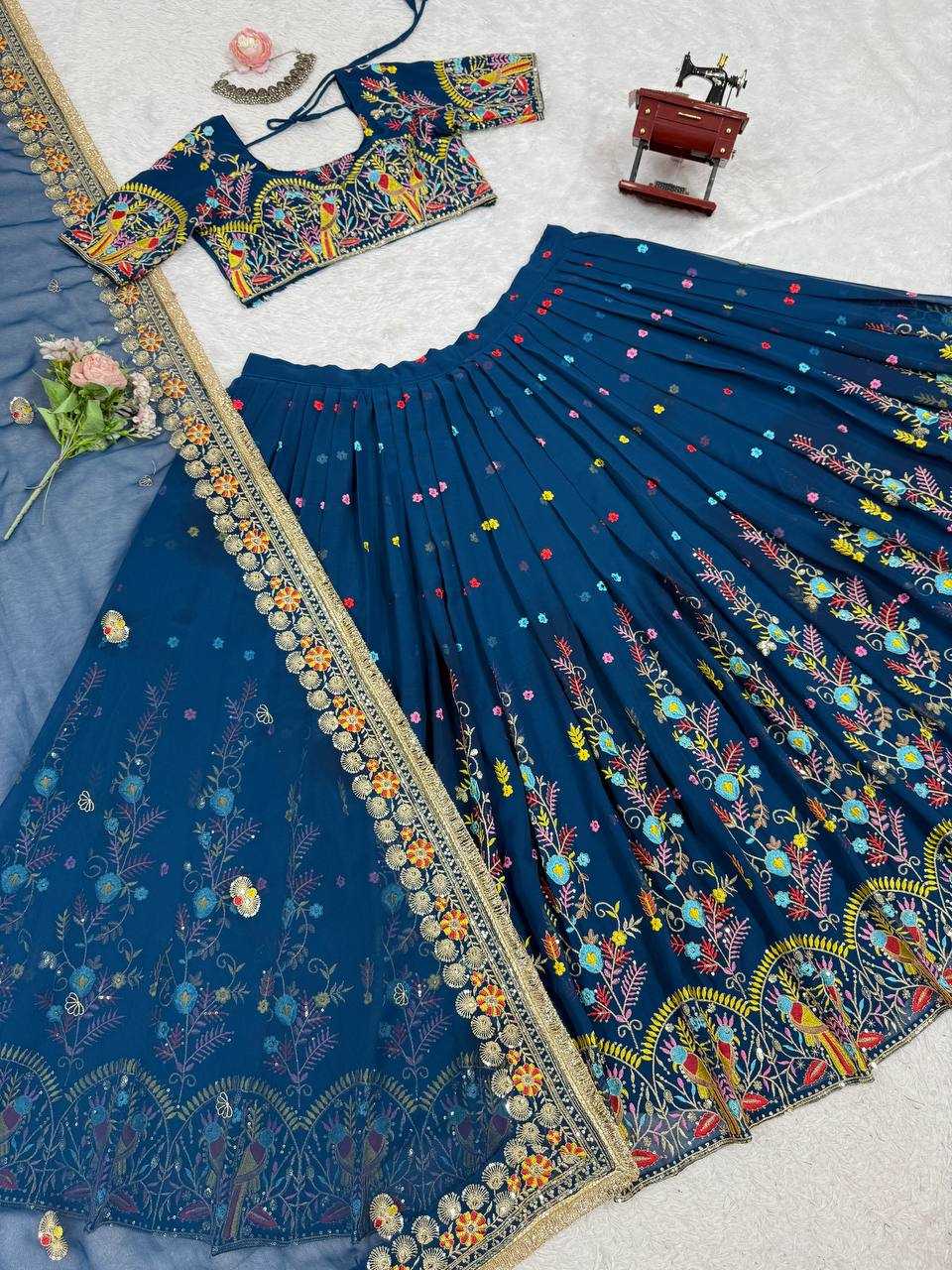 Ynf Georgette RIN162 368 Lehengas Wholesale Wedding Lehenga Embroidered Lehenga Georgette Lehenga Manufacturer