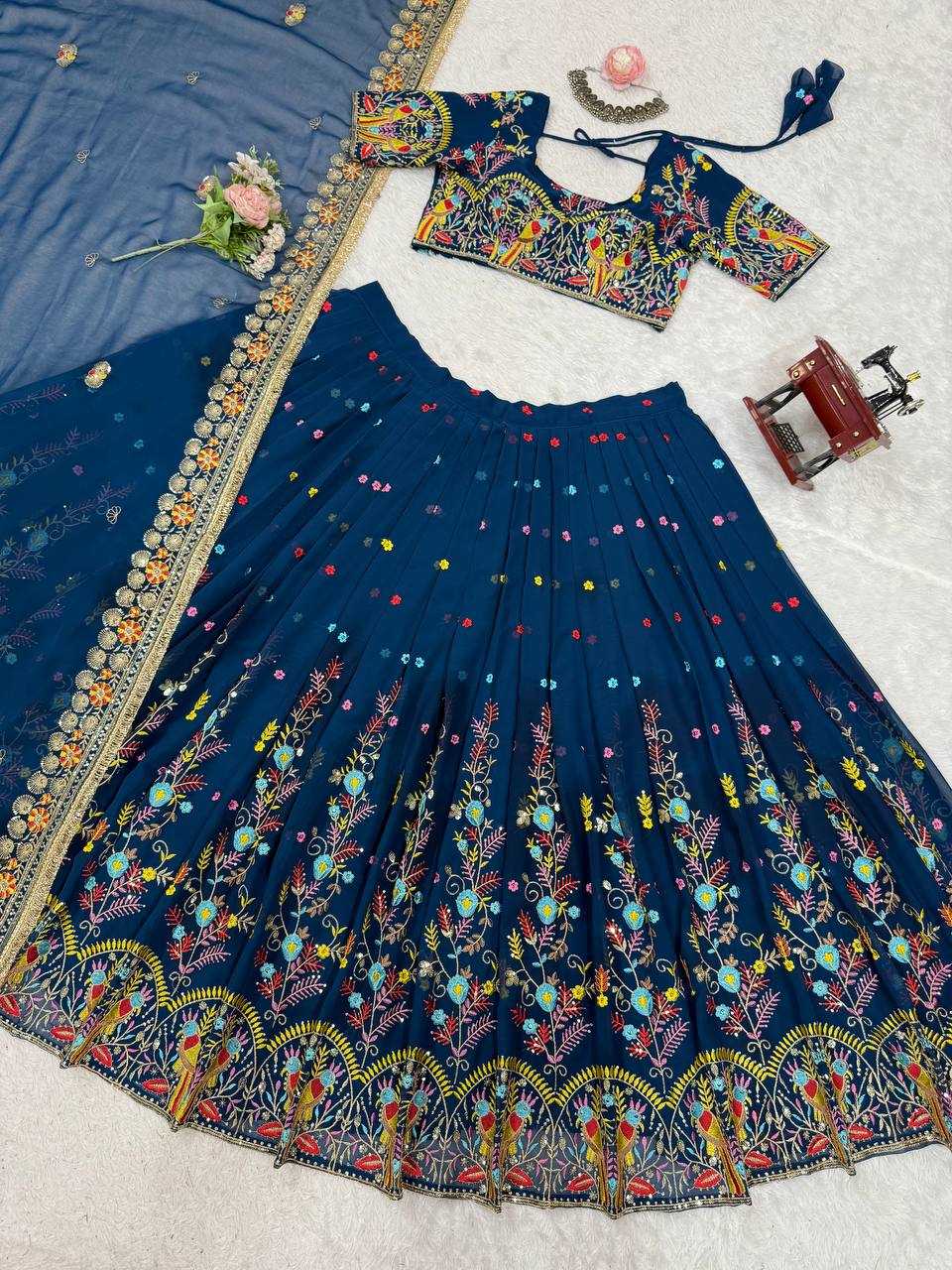 Ynf Georgette RIN162 368 Lehengas Wholesale Wedding Lehenga Embroidered Lehenga Georgette Lehenga Manufacturer