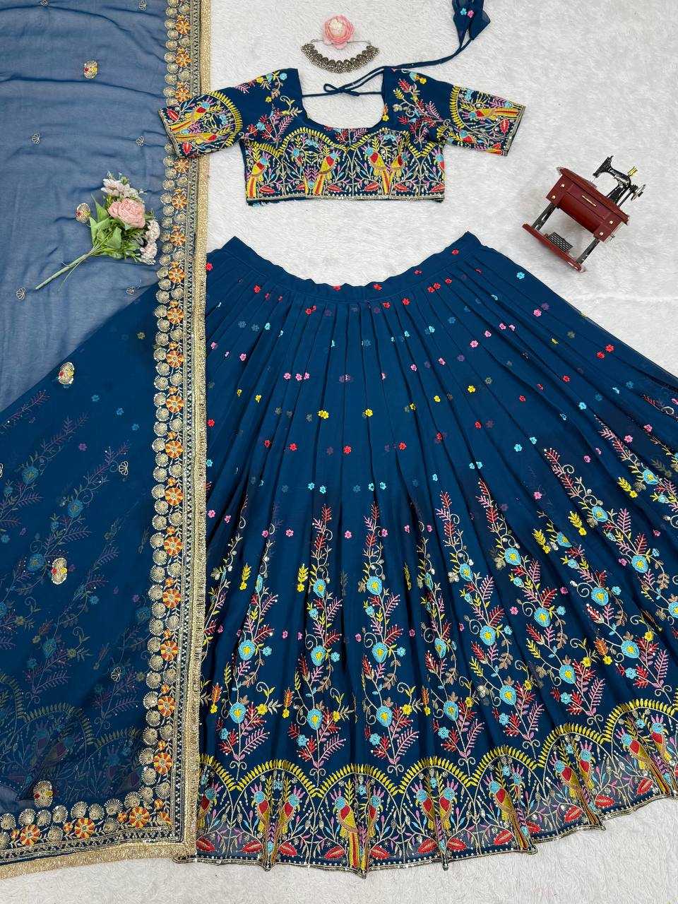 Ynf Georgette RIN162 368 Lehengas Wholesale Wedding Lehenga Embroidered Lehenga Georgette Lehenga Manufacturer