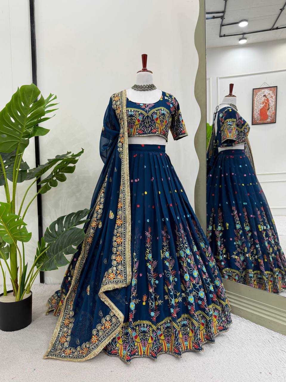 Ynf Georgette RIN162 368 Lehengas Wholesale Wedding Lehenga Embroidered Lehenga Georgette Lehenga Manufacturer
