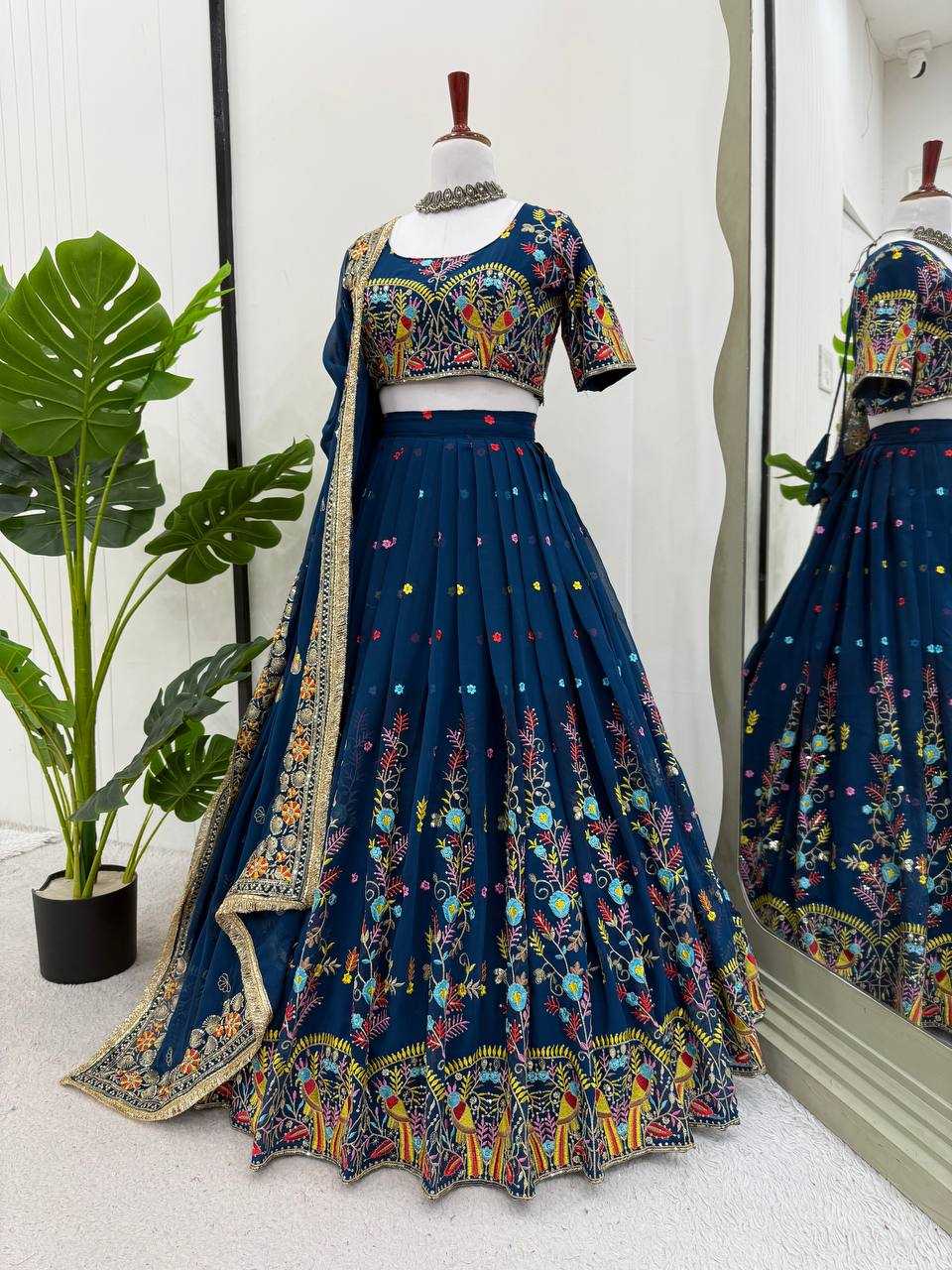 Ynf Georgette RIN162 368 Lehengas Wholesale Wedding Lehenga Embroidered Lehenga Georgette Lehenga Manufacturer