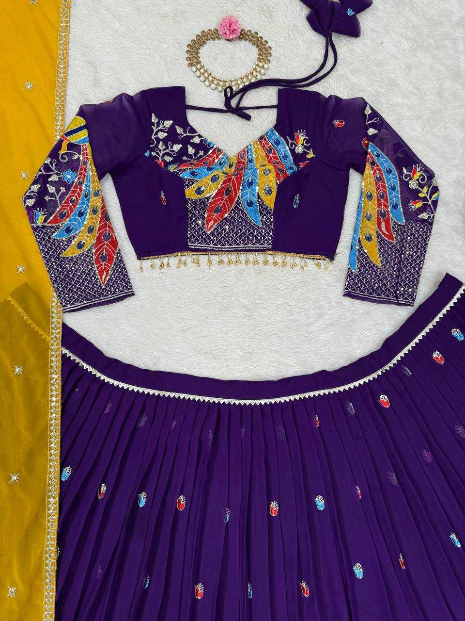 Ynf Georgette RIN162 369 Lehengas Wholesale Traditional Lehenga Embroidered Lehenga Georgette Lehenga Manufacturer