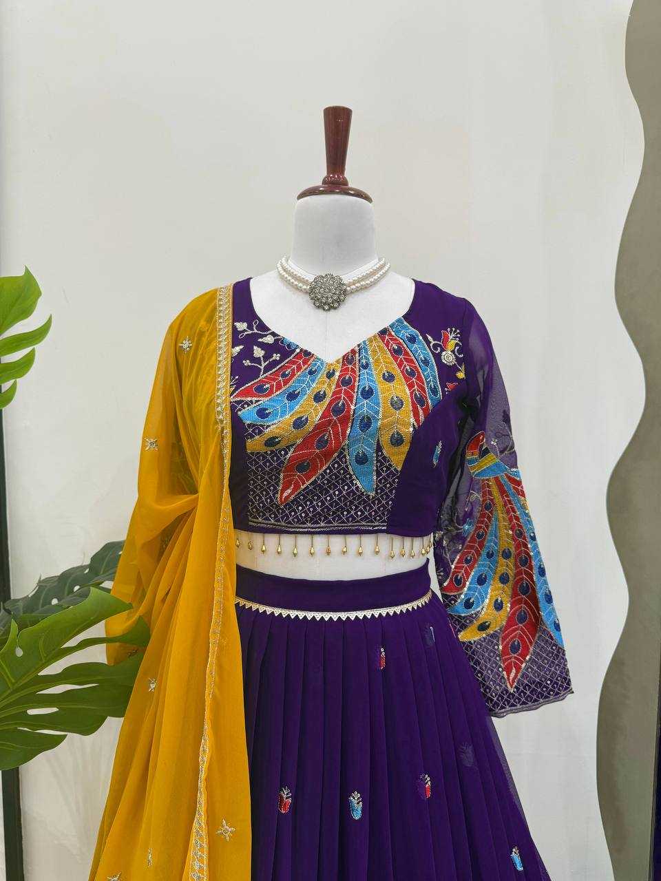 Ynf Georgette RIN162 369 Lehengas Wholesale Traditional Lehenga Embroidered Lehenga Georgette Lehenga Manufacturer