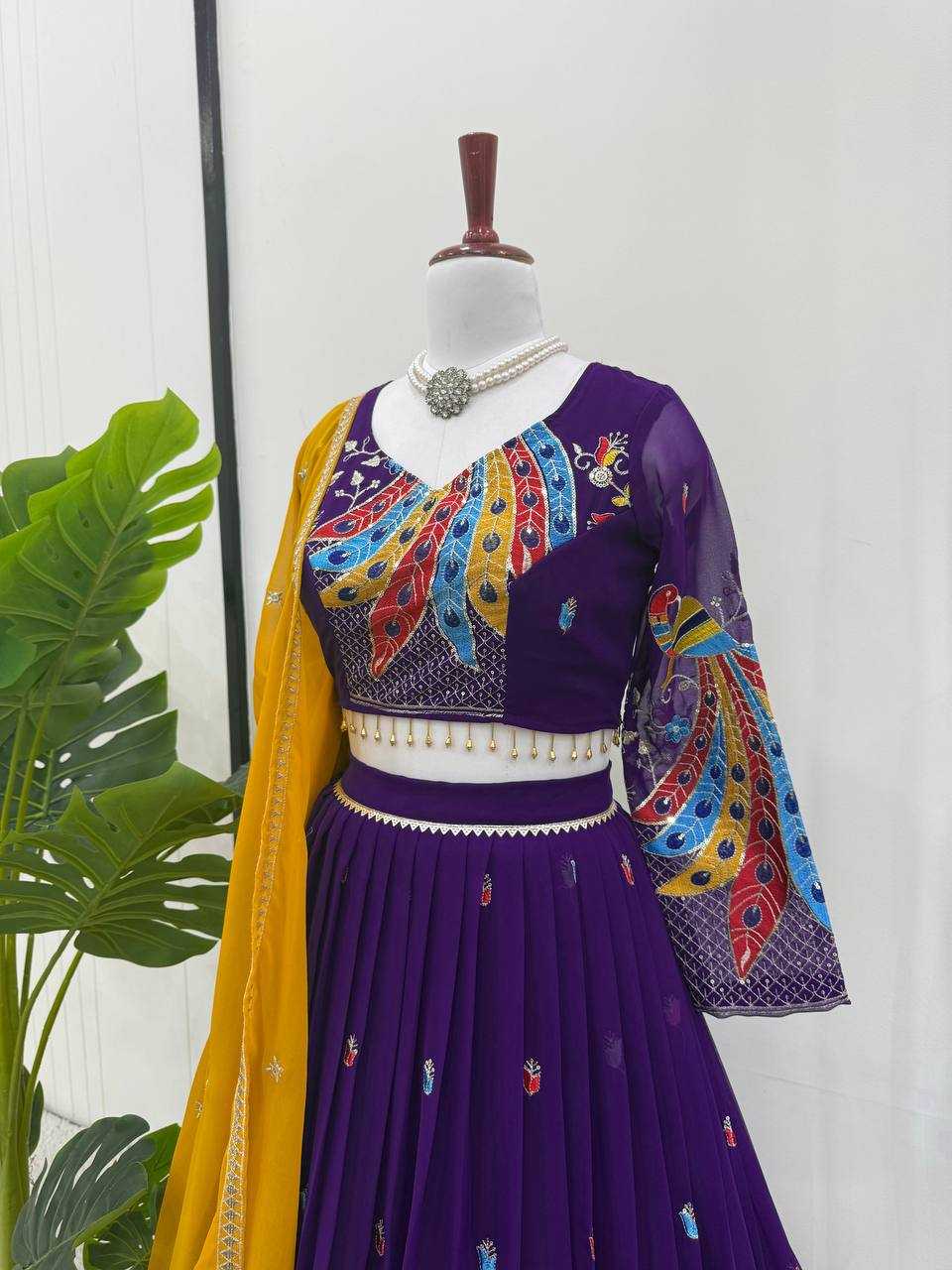 Ynf Georgette RIN162 369 Lehengas Wholesale Traditional Lehenga Embroidered Lehenga Georgette Lehenga Manufacturer