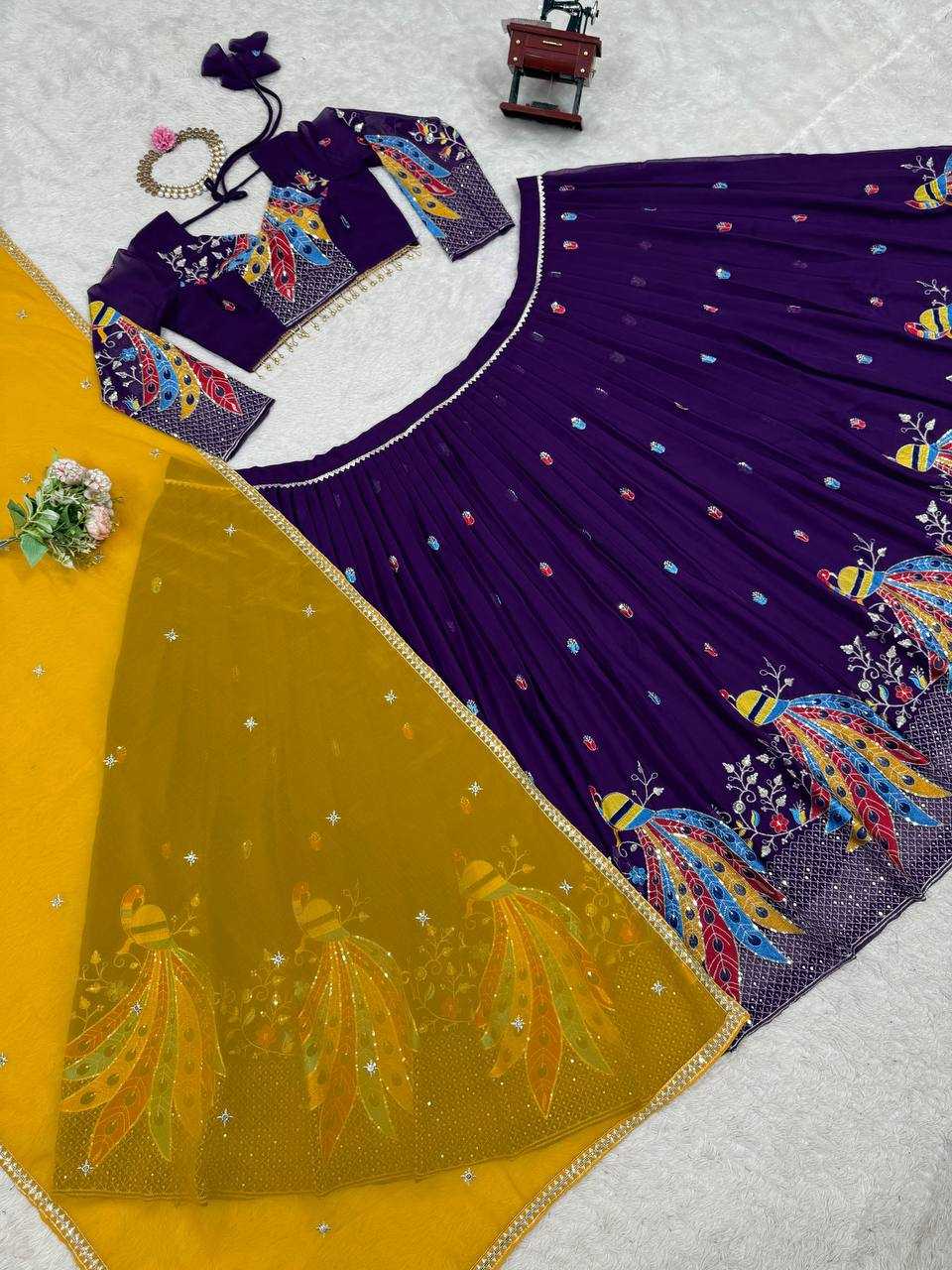Ynf Georgette RIN162 369 Lehengas Wholesale Traditional Lehenga Embroidered Lehenga Georgette Lehenga Manufacturer