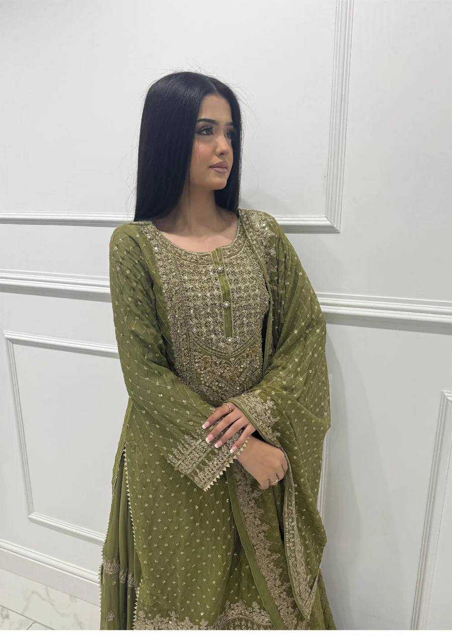 Ynf Georgette RIN162 5899 Suits & Dresses Wholesale Sharara Salwar Suits Embroidery Suits Georgette Suit Manufacturer