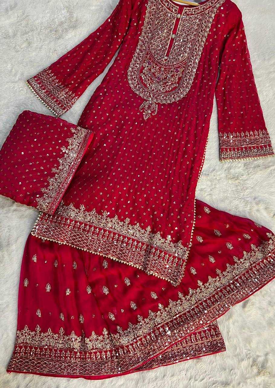 Ynf Georgette RIN162 5899 Suits & Dresses Wholesale Sharara Salwar Suits Embroidery Suits Georgette Suit Manufacturer