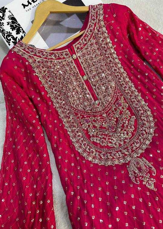 Ynf Georgette RIN162 5899 Suits & Dresses Wholesale Sharara Salwar Suits Embroidery Suits Georgette Suit Manufacturer